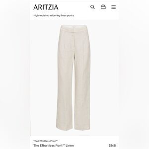 NWT aritzia linen effortless trouser